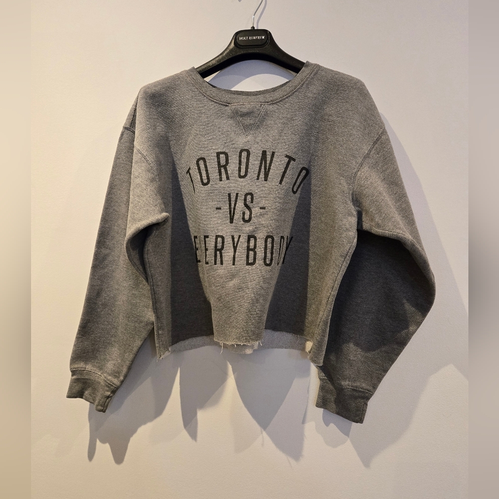 Peace Collective Toronto VS Everybody Cropped Sweatshirt Size Medium